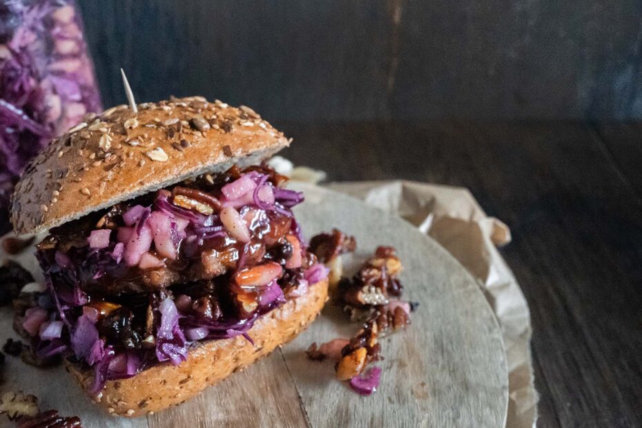 Apfel-Rotkohl Burger