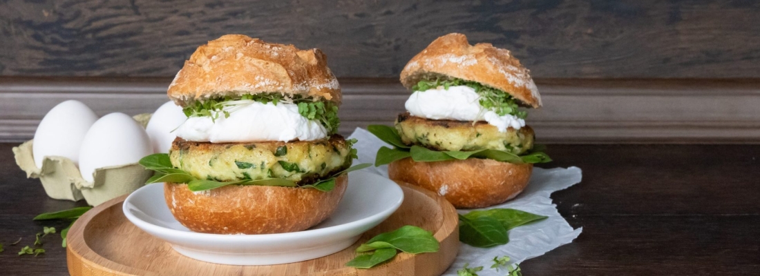 Rezept: Kartoffel-Spinat Burger